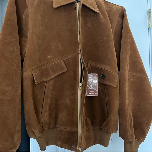 NWT tan suede bomber jacket - Picture 4 of 4